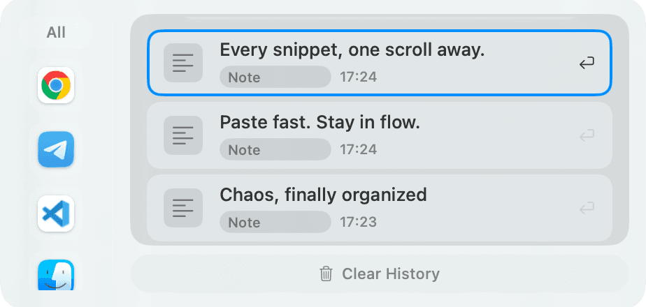 Bufferfly clipboard manager